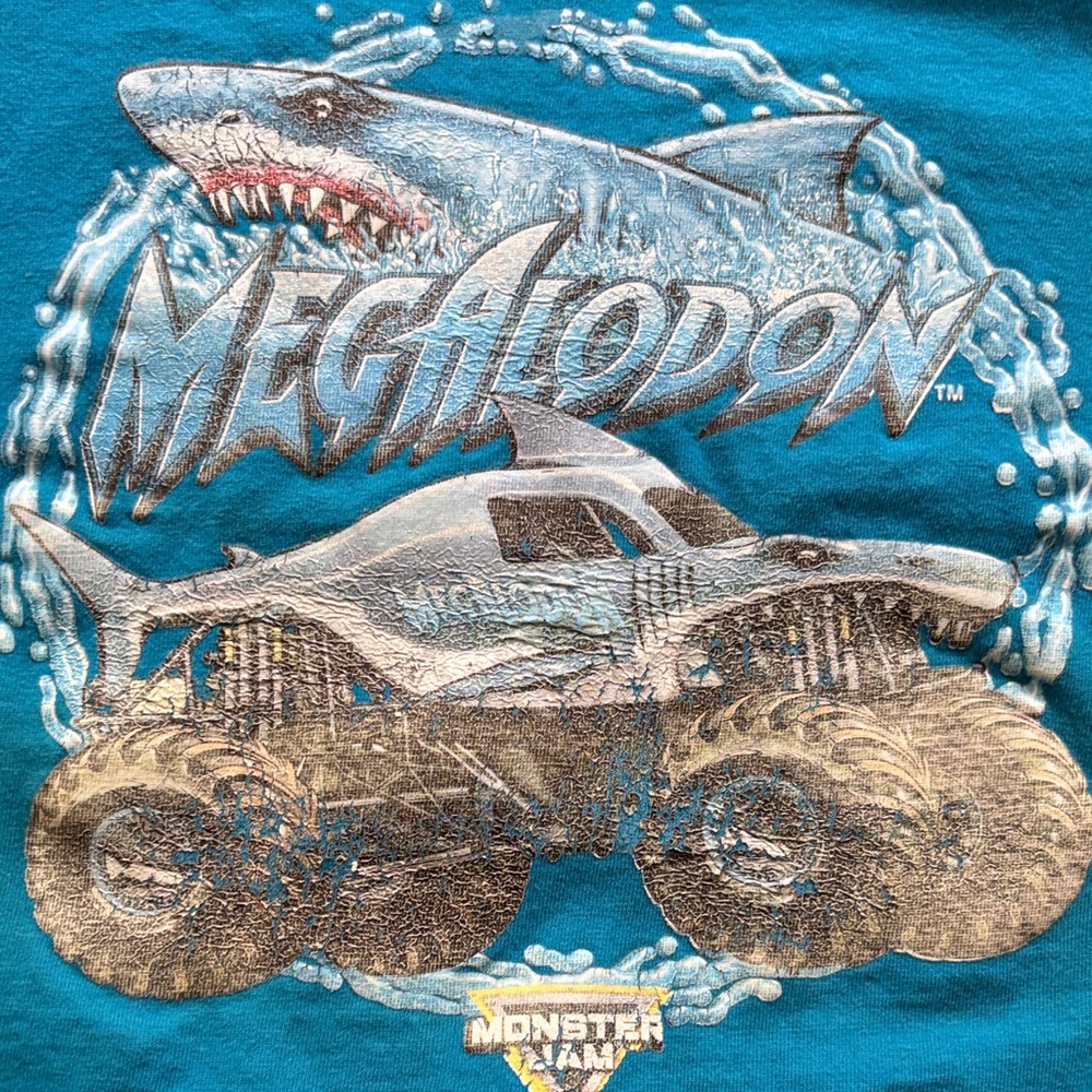 Kids Blue and Black Megalodon Monster Truck Matching Set - Picture 3 of 7